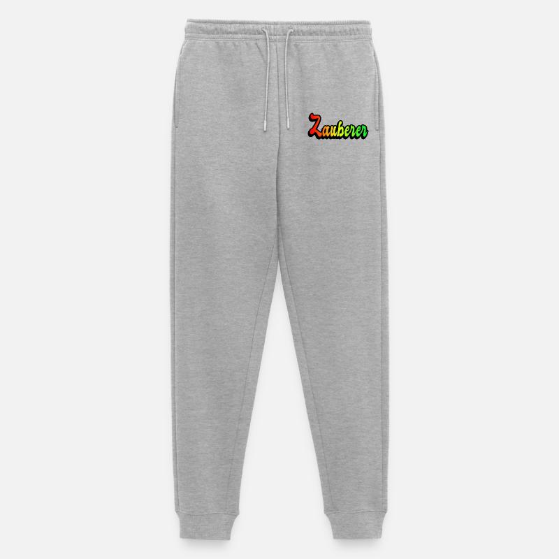 Zauberer Regenbogen Design - Männer Premium Bio Jogginghose - Grau meliert