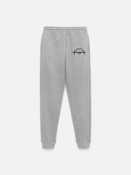 Heart Sailing – Passion Boat - Men's Premium Organic Joggers - heather grey