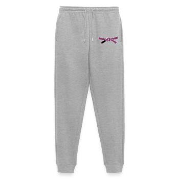 Purplebelt - Purple Belt - Men's Premium Organic Joggers - heather grey - Front - Thijin (182cm)