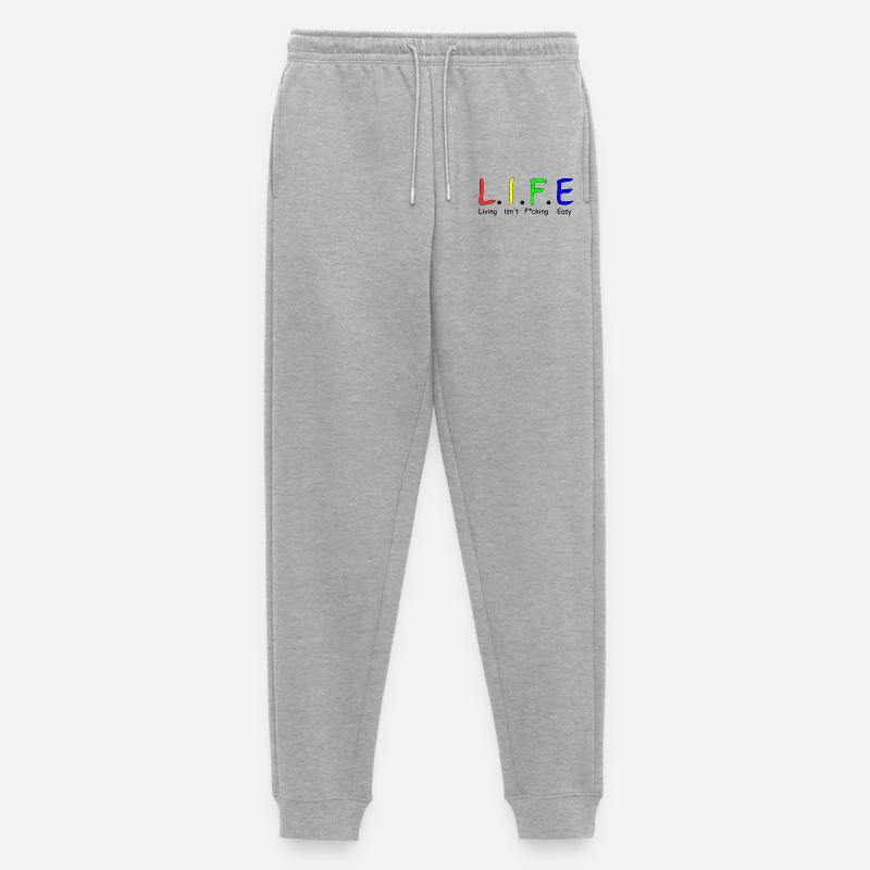 Life - Männer Premium Bio Jogginghose - Grau meliert