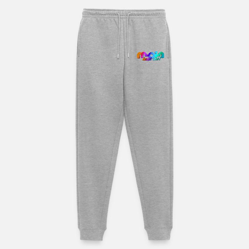 Moin heisst das! - Männer Premium Bio Jogginghose - Grau meliert