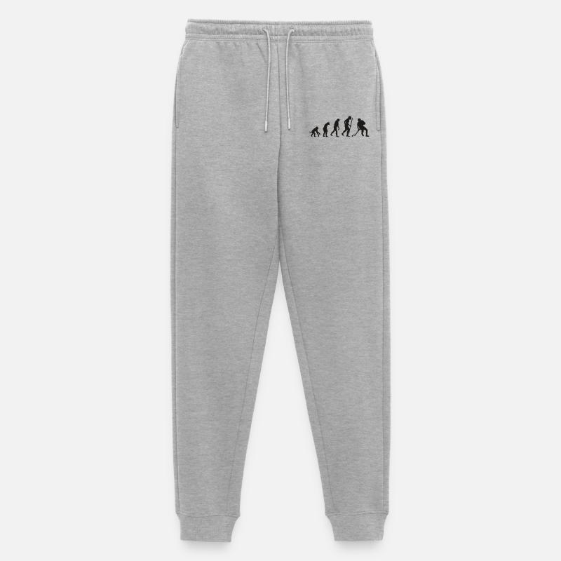 Evolution der Feldhockey - Männer Premium Bio Jogginghose - Grau meliert