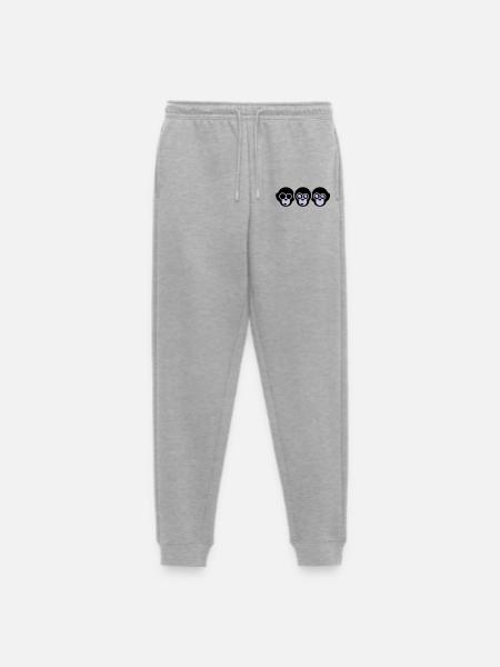 trois singes - Pantalon de jogging Premium bio Homme - gris chiné