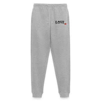 Amour - Pantalon de jogging Premium bio Homme - gris chiné - Devant - Thijin (182cm)