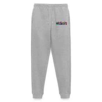 Gdansk City Skyline Neptune Fountain Art - Men's Premium Organic Joggers - heather grey - Front - Thijin (182cm)