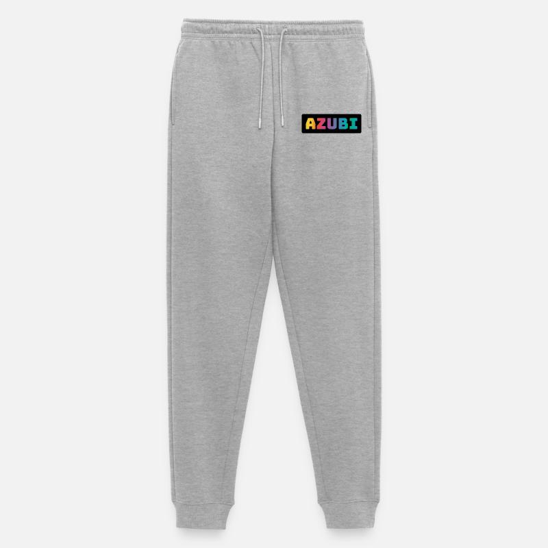 Azubi Tshirt coloured black - Männer Premium Bio Jogginghose - Grau meliert