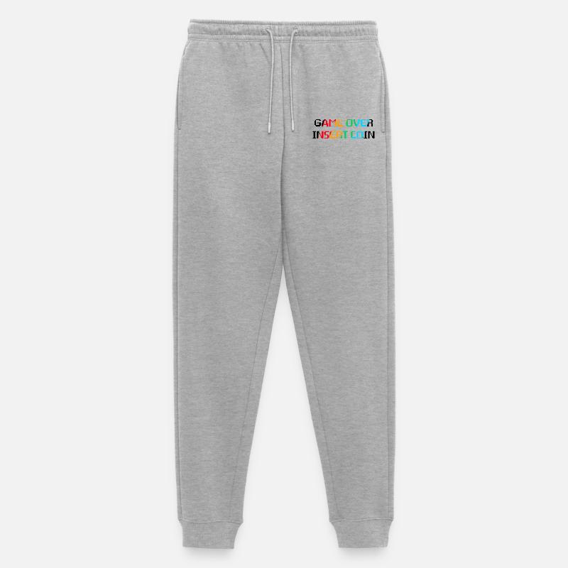 Game Over Münze einwerfen - Männer Premium Bio Jogginghose - Grau meliert