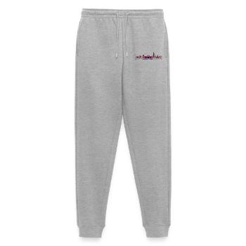 Silhouette de Bordeaux Place de la Bourse Art - Pantalon de jogging Premium bio Homme - gris chiné - Devant - Thijin (182cm)