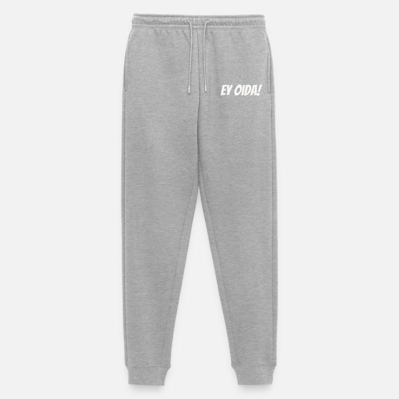 Ey Oida! – Dialekt Deluxe - Männer Premium Bio Jogginghose - Grau meliert