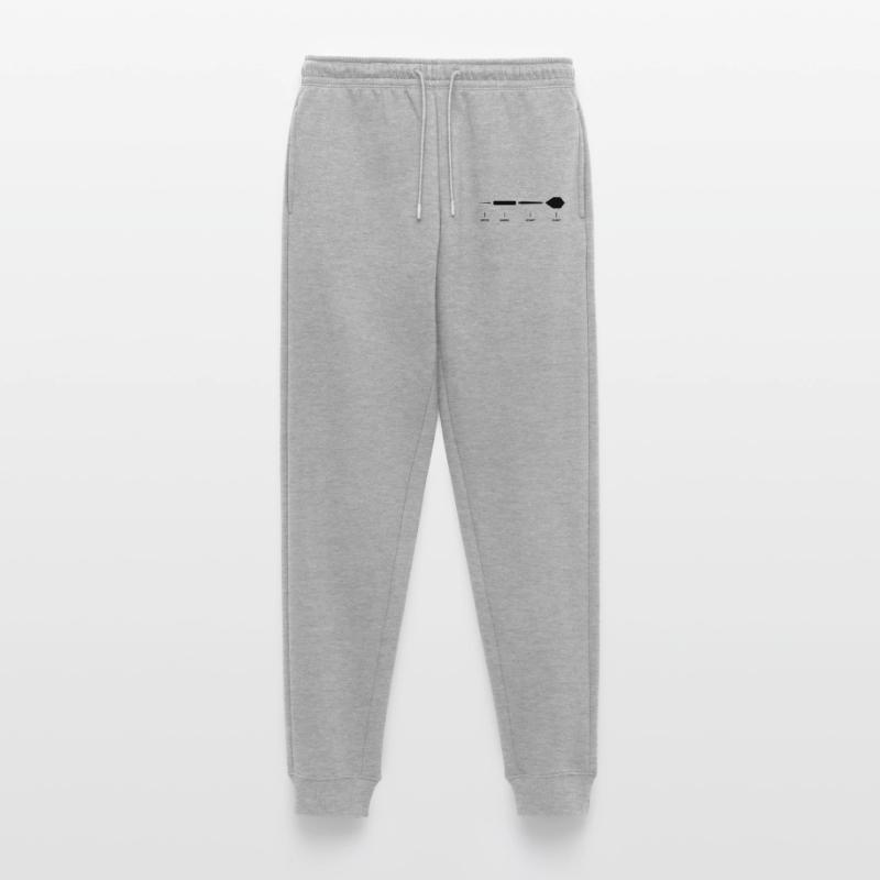 Explication de la fléchette Anatomie Conception de la fléchette Pantalon de jogging Premium bio Homme