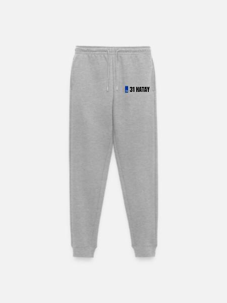 31 Hatay Kennzeichen | Türkisches Kennzeichen - Männer Premium Bio Jogginghose - Grau meliert