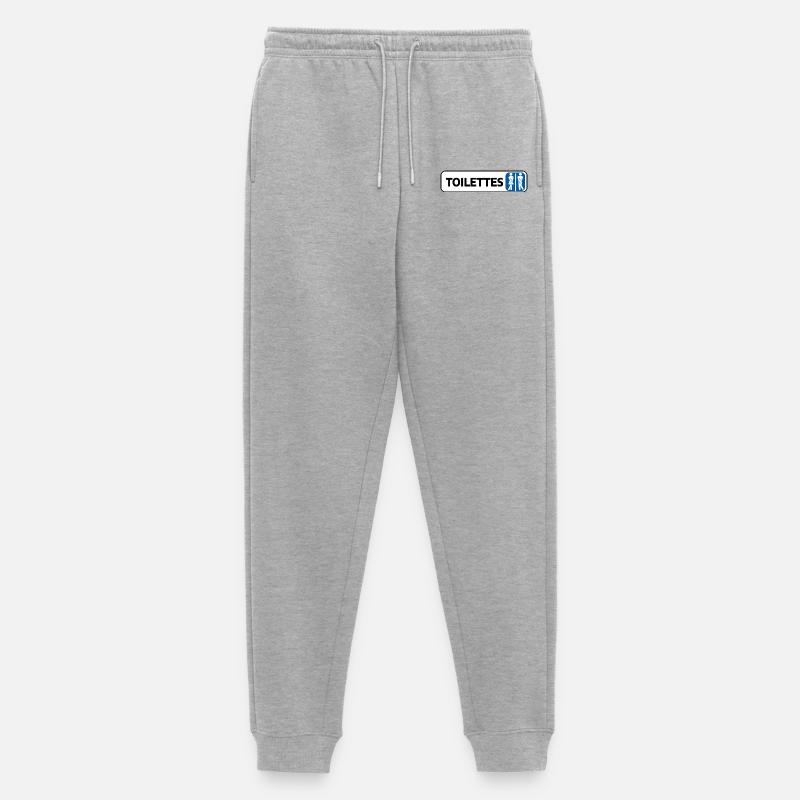 Männliches weibliches WC-Panel - Männer Premium Bio Jogginghose - Grau meliert