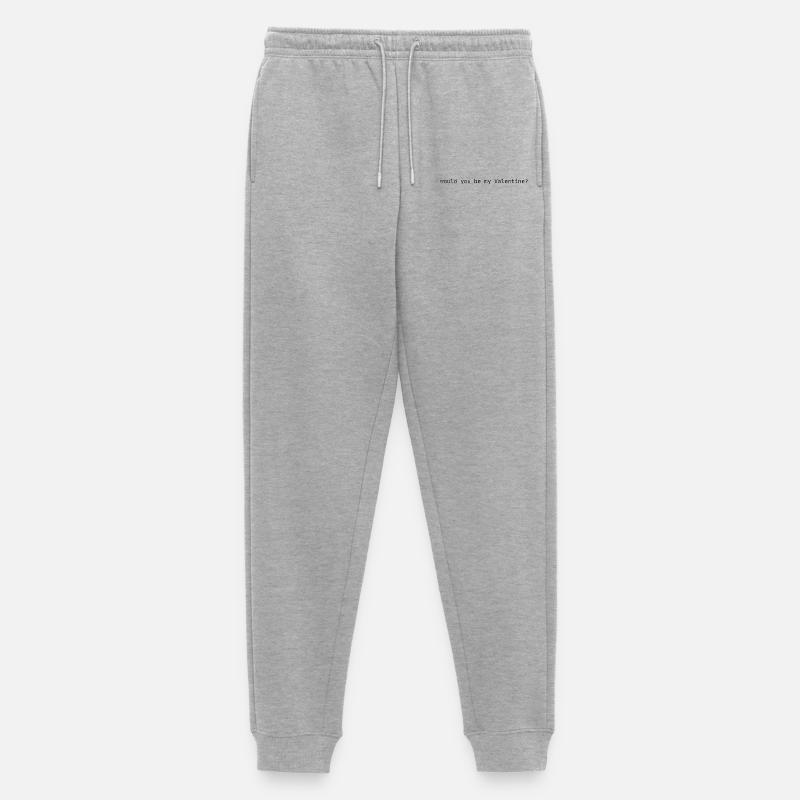 Willst du mein Valentin sein? - Männer Premium Bio Jogginghose - Grau meliert
