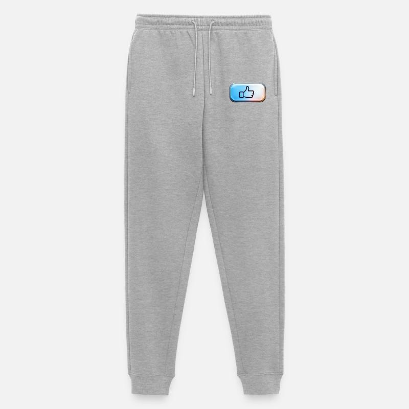 Neon Daumen Hoch Gradient - Männer Premium Bio Jogginghose - Grau meliert