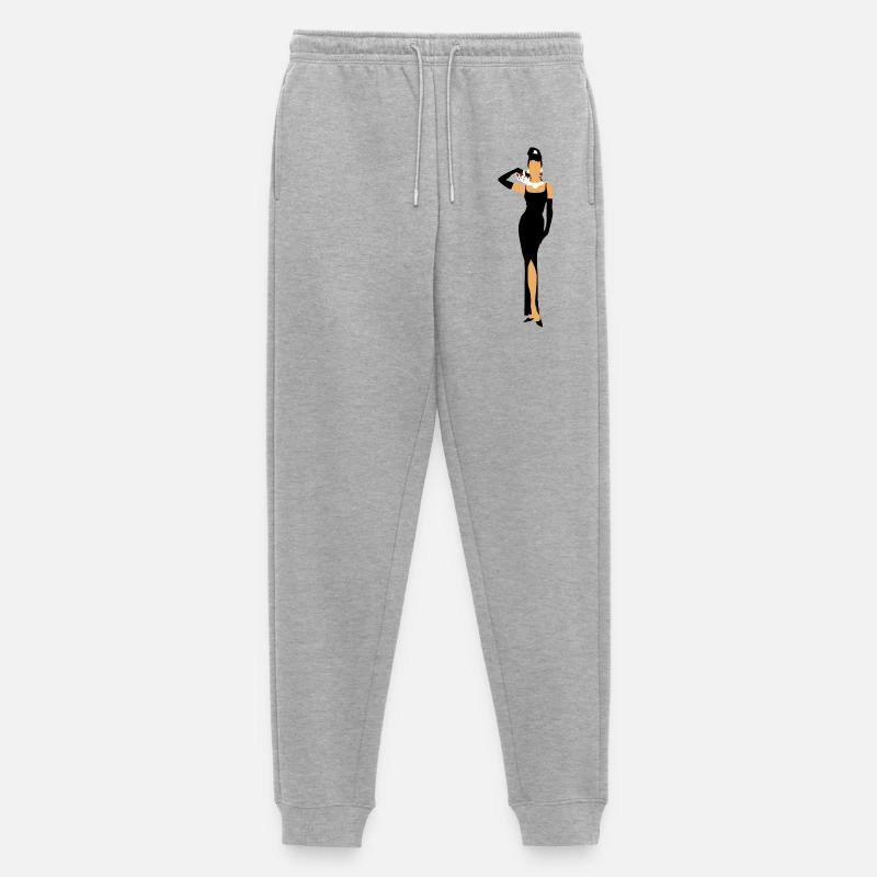 Diamantfrühstück mit Katze - Männer Premium Bio Jogginghose - Grau meliert