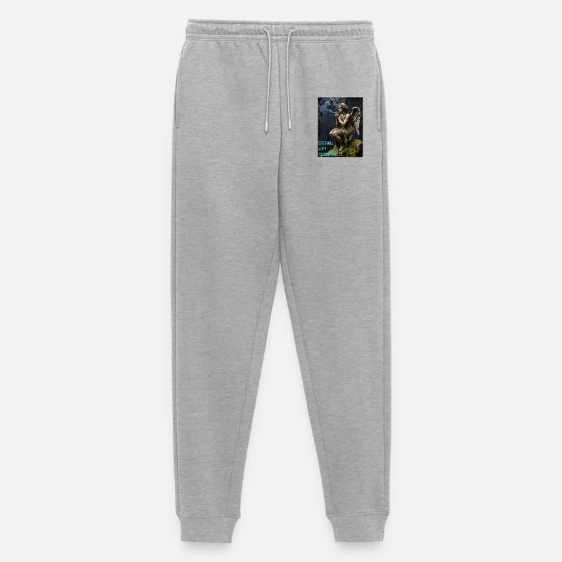 Rauchender Engel - Männer Premium Bio Jogginghose - Grau meliert