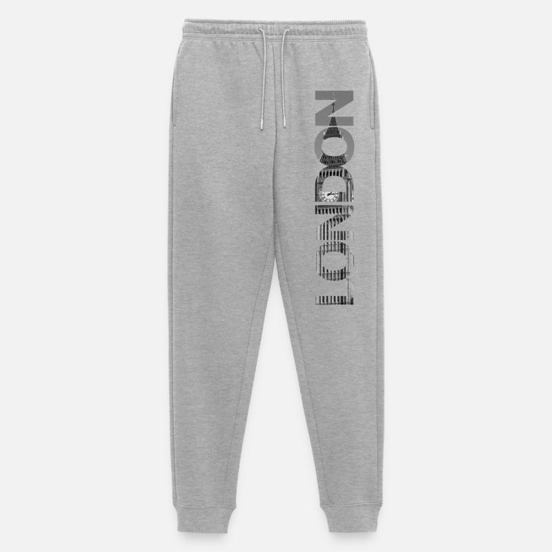London Big Ben - Geschenk - Männer Premium Bio Jogginghose - Grau meliert