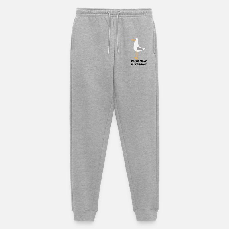 SEI EINE MÖVE, SCHEIß DRAUF - Männer Premium Bio Jogginghose - Grau meliert