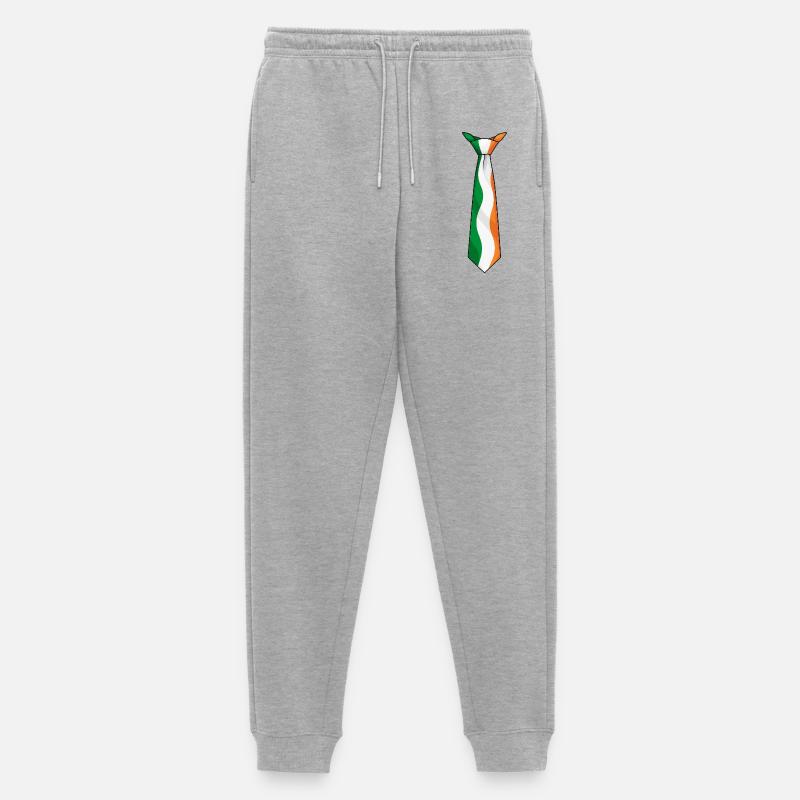 Cravate d’Irlande – Conception du drapeau - Pantalon de jogging Premium bio Homme - gris chiné