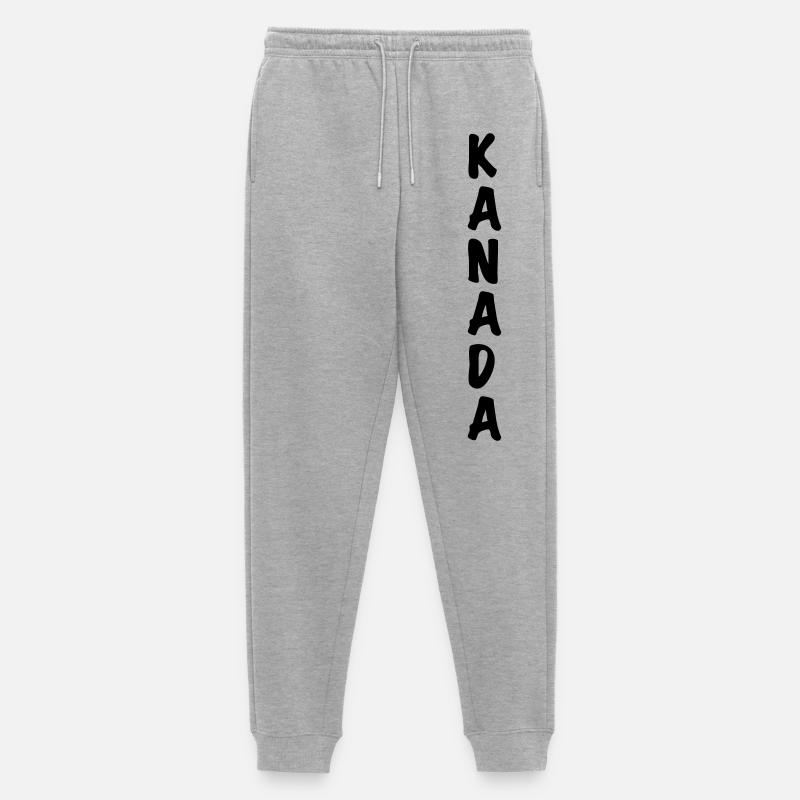 Kanada - Männer Premium Bio Jogginghose - Grau meliert