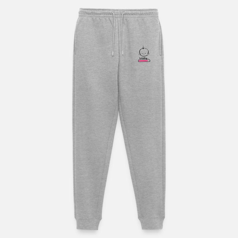 Baby Loading minimal Design - Männer Premium Bio Jogginghose - Grau meliert