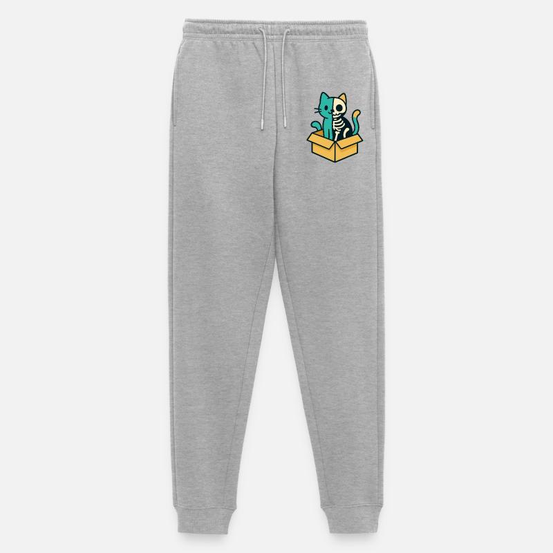 Schrödinger's Katze - Physik Design - Männer Premium Bio Jogginghose - Grau meliert