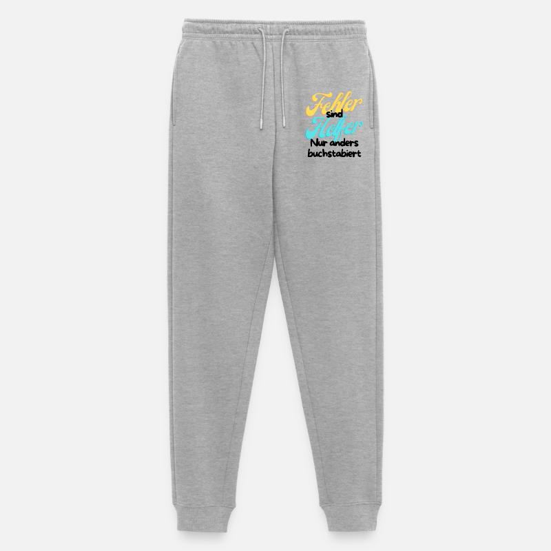 Error Helper Gradient Script - Men's Premium Organic Joggers - heather grey