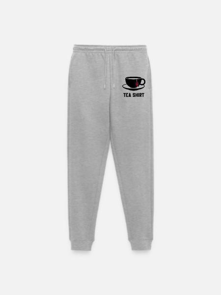 Tea Shirt – Calm Teacup Pun - Men's Premium Organic Joggers - heather grey