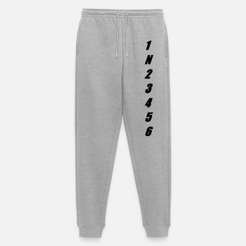 Schaltung - Männer Premium Bio Jogginghose - Grau meliert