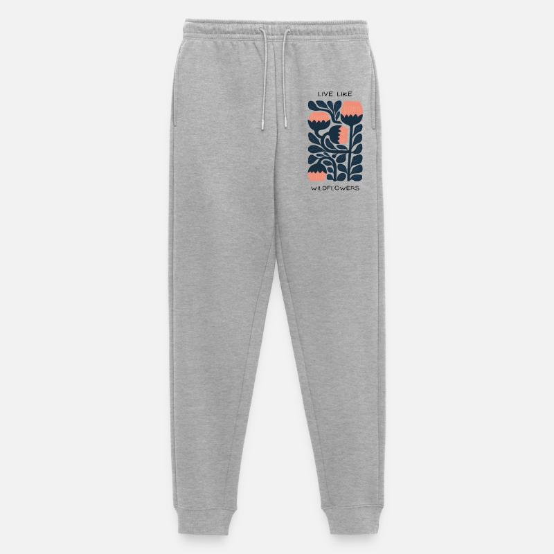 Live like wildflowers - Männer Premium Bio Jogginghose - Grau meliert
