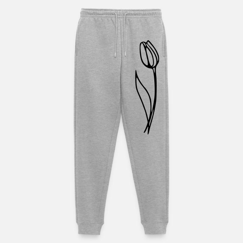 Tulpe - Männer Premium Bio Jogginghose - Grau meliert