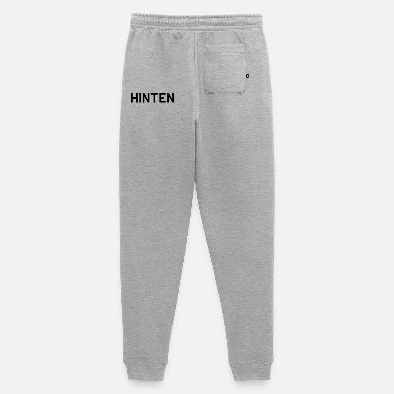 VORNE HINTEN - Männer Premium Bio Jogginghose - Grau meliert