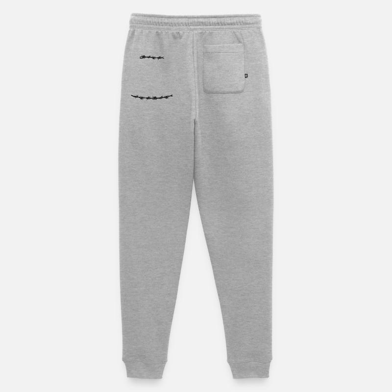 stacheldraht - Männer Premium Bio Jogginghose - Grau meliert