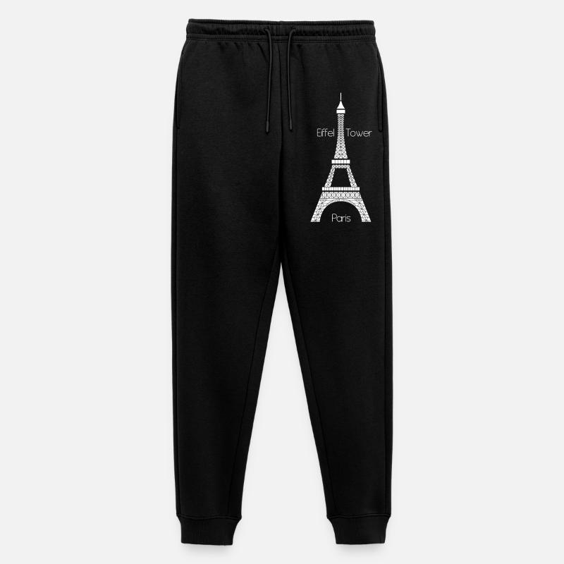 Eiffel Tower (dark) - Männer Premium Bio Jogginghose - Schwarz