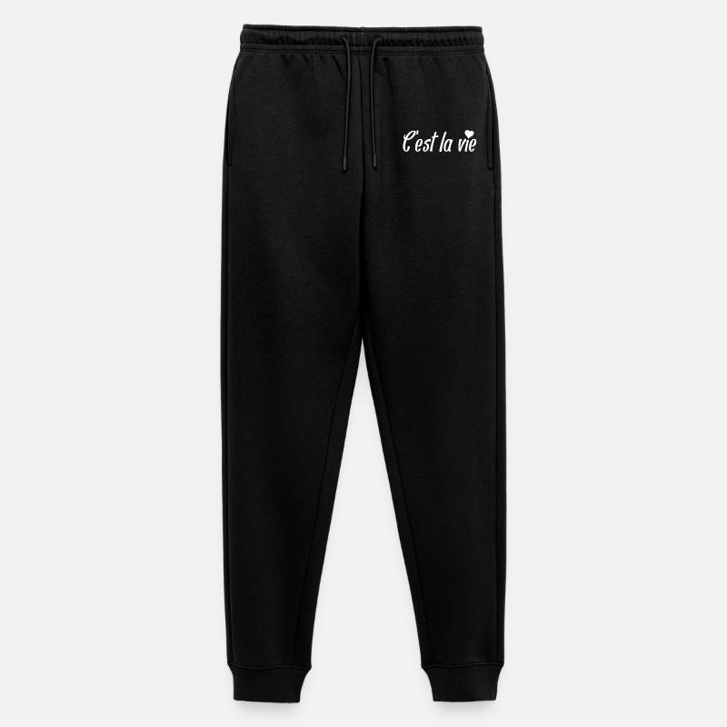 C’est la Vie Script with Heart - Pantalon de jogging Premium bio Homme - noir
