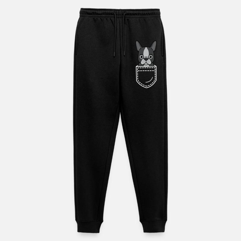 Hund Boston Terrier - Männer Premium Bio Jogginghose - Schwarz