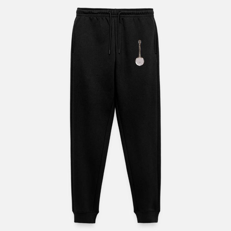 Banjo - Einzel Banjo - Männer Premium Bio Jogginghose - Schwarz
