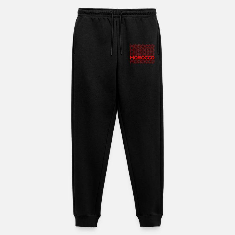Morocco Neon Schriftzug Muster - Männer Premium Bio Jogginghose - Schwarz