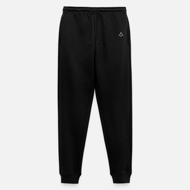 Masonic Symbol Angle & Circle Freemasonry - Men's Premium Organic Joggers - black