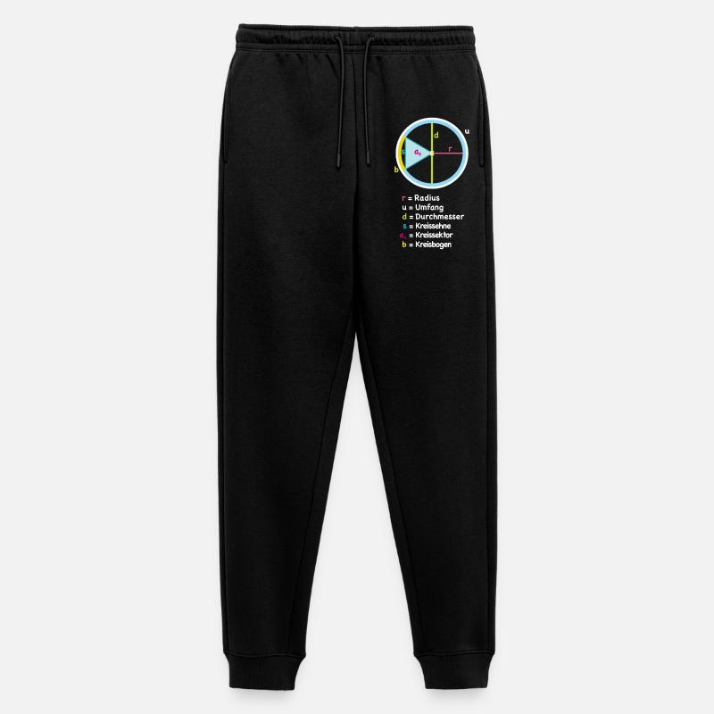Kreis Radius Diagramm Kunst - Männer Premium Bio Jogginghose - Schwarz