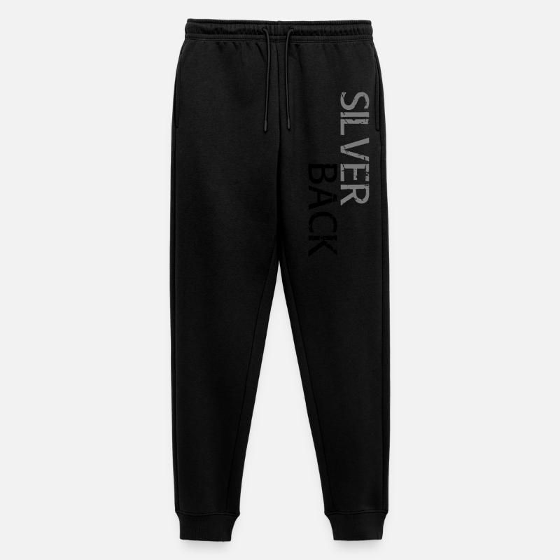 SILVERBACK (offset) - Men's Premium Organic Joggers - black