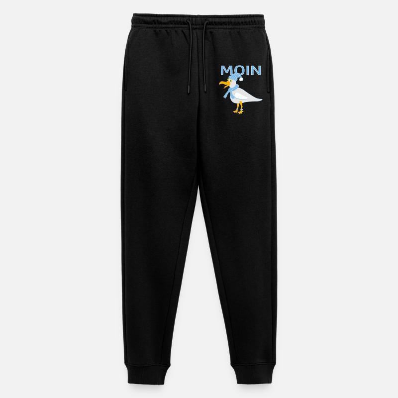 Lustige Möwe - Männer Premium Bio Jogginghose - Schwarz