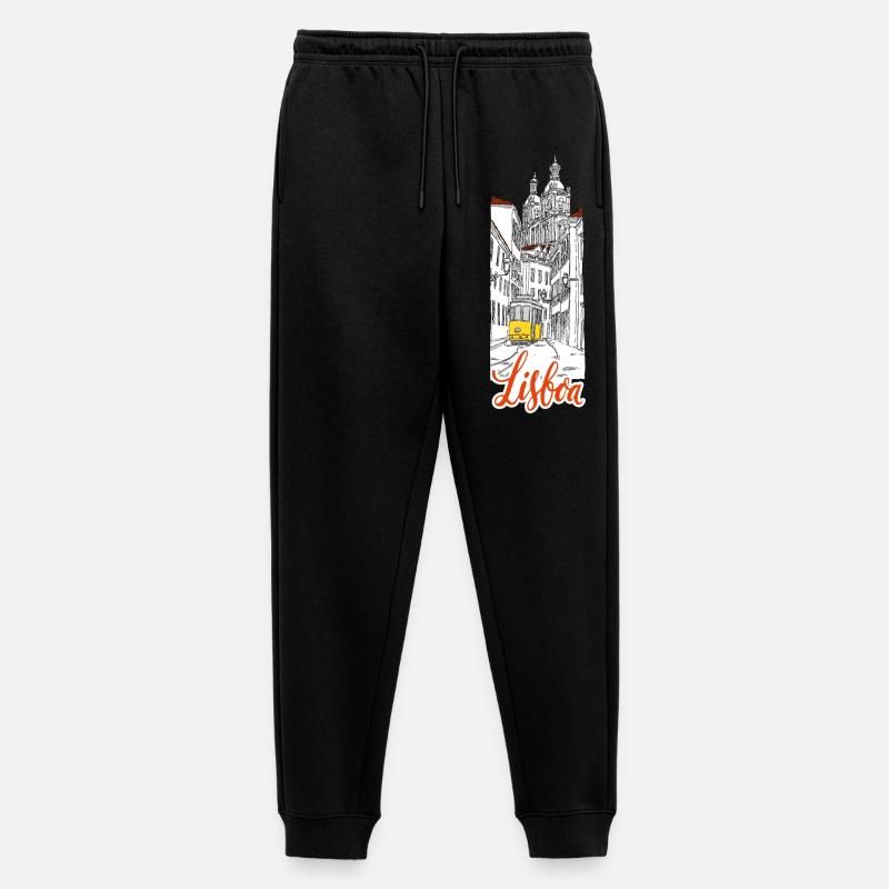 Lissabon - Männer Premium Bio Jogginghose - Schwarz