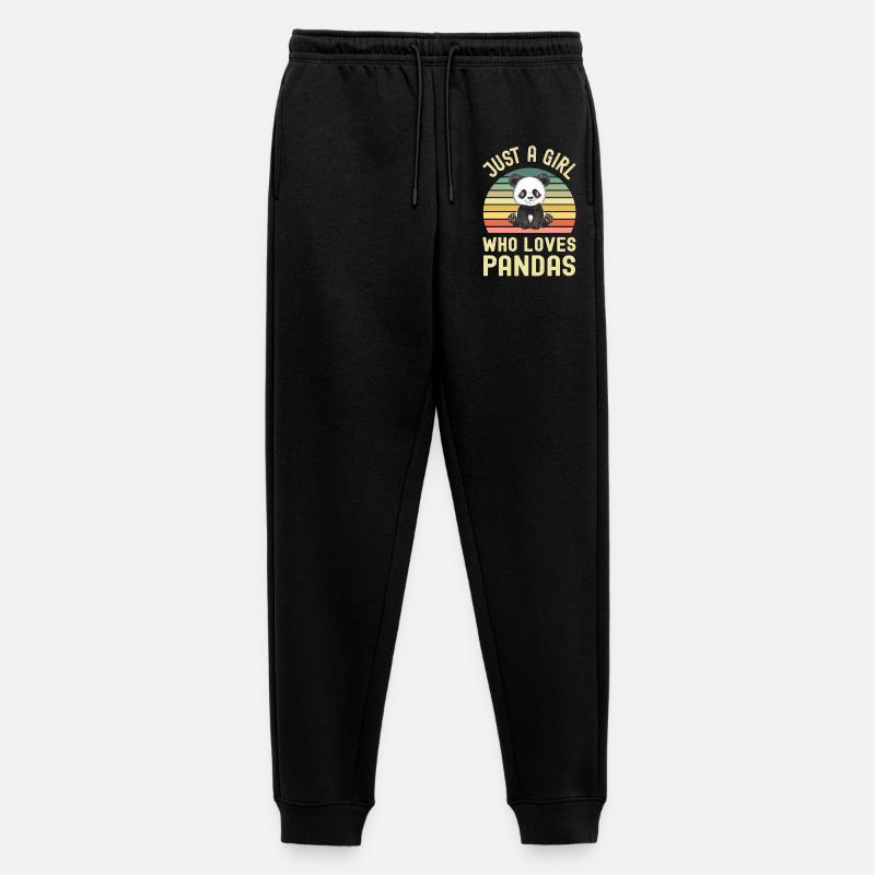 Panda Pandabär - Männer Premium Bio Jogginghose - Schwarz