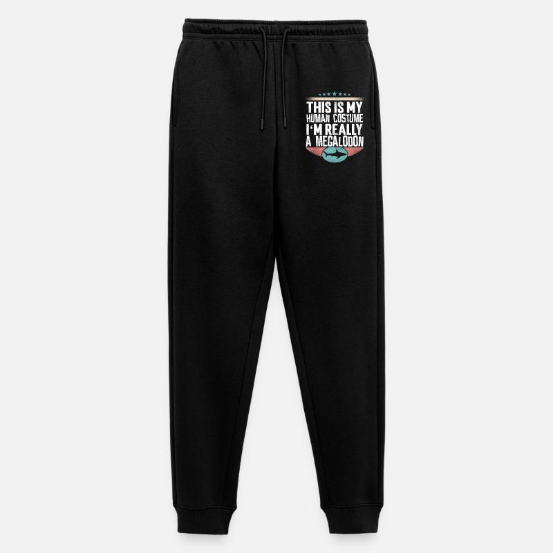 Megalodon Riesen Hai - Männer Premium Bio Jogginghose - Schwarz