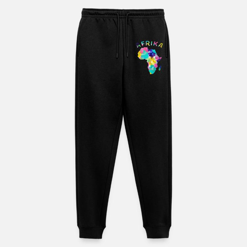 Afrika bunt - Männer Premium Bio Jogginghose - Schwarz