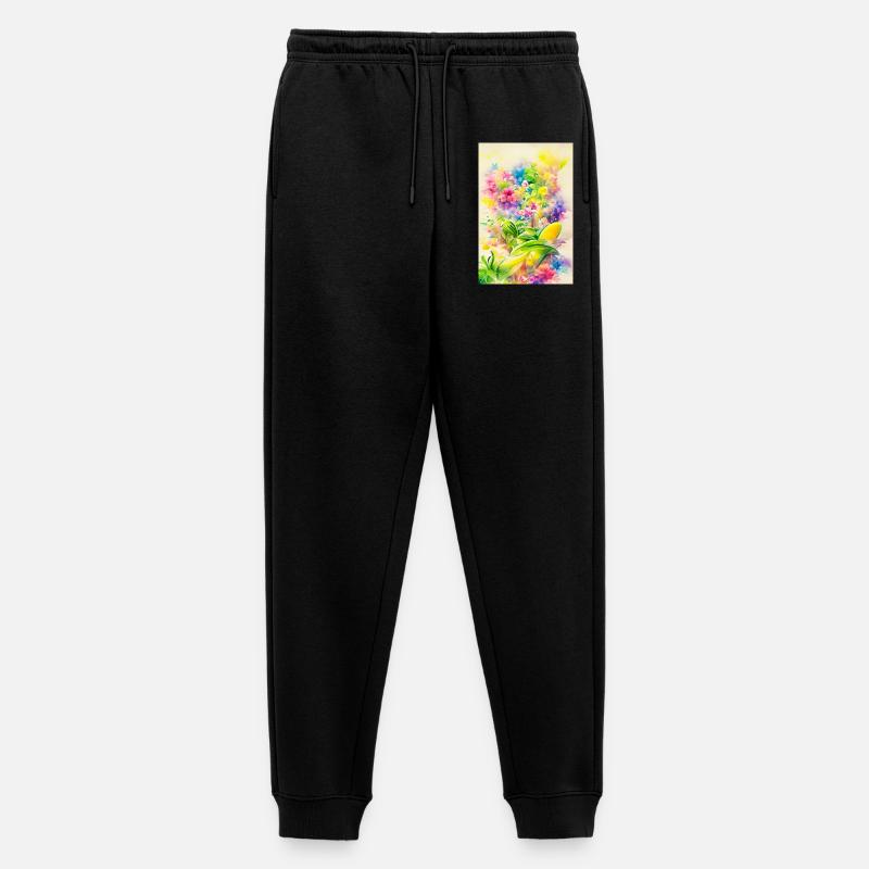 Blumen Kunst - Männer Premium Bio Jogginghose - Schwarz