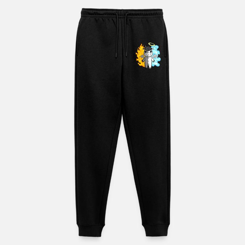 Esel - Engel und Teufel - Männer Premium Bio Jogginghose - Schwarz