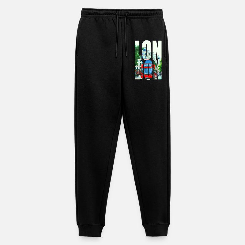 LONDON - Männer Premium Bio Jogginghose - Schwarz