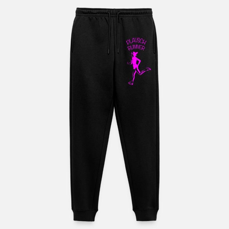 PLAUSCH RUNNER | Joggerin | Vectorgraphic - Männer Premium Bio Jogginghose - Schwarz